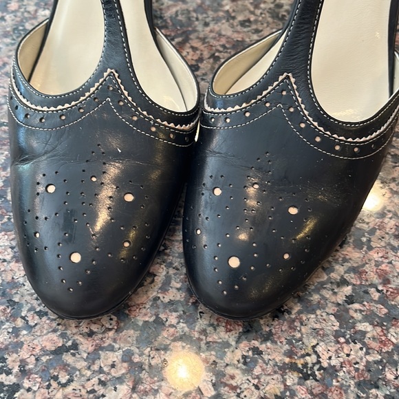 Joan and David CJ Domani wingtip T strap heel in dark chocolate brown - Picture 5 of 9